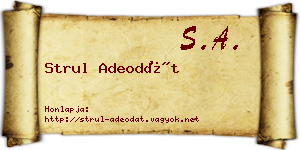 Strul Adeodát névjegykártya